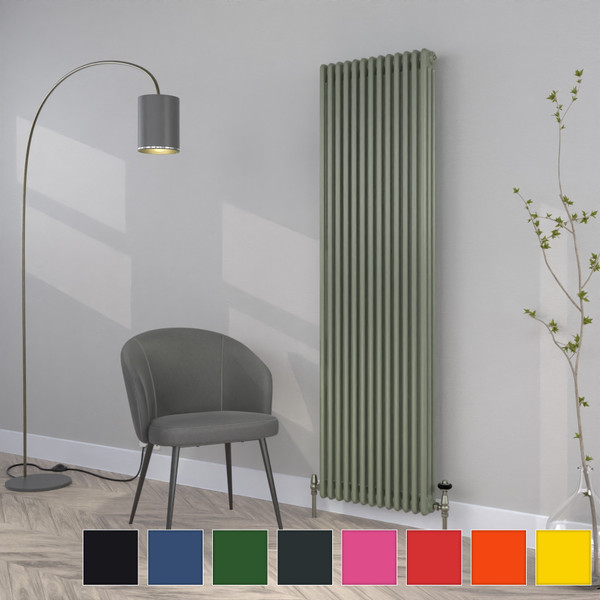 CT3-C-1800-TH - Classic Colour 3 Column Vertical Radiator H1800mm x W300mm