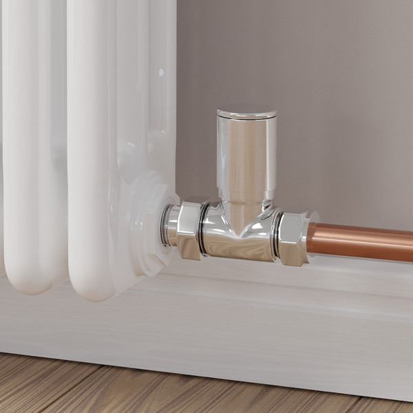 M-MAN-007-ST-C-CU00 - Marvine Modern Manual Chrome Towel Radiator Valves