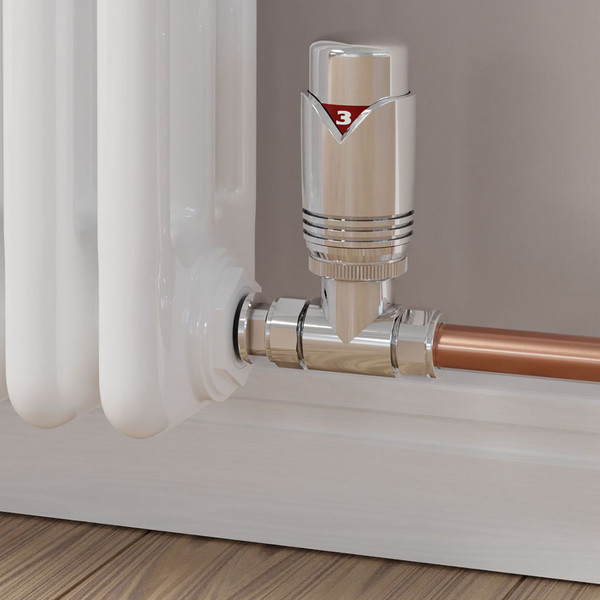 M-TRV-002-ST-C-CU00 - Ramone Modern TRV Chrome Towel Radiator Valves
