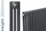 NF3-A-2800-TH - Infinity Anthracite 3 Column Radiator 8 Sections H2800mm X W392mm NF3-A-2800-TH - Infinity Anthracite 3 Column Radiator 8 Sections H2800mm X W392mm