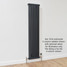 NF4-A-V-LS00 - Infinity Anthracite 4 Column Radiator 11 Sections H1500mm X W530mm NF4-A-V-LS00 - Infinity Anthracite 4 Column Radiator 11 Sections H1500mm X W530mm