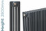 NF4-A-2800-TH - Infinity Anthracite 4 Column Radiator 17 Sections H2800mm X W806mm NF4-A-2800-TH - Infinity Anthracite 4 Column Radiator 17 Sections H2800mm X W806mm