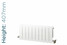 NFA-TD-407-W-TH - Infinity Aluminium Designer White Horizontal Radiator H407mm X W820mm NFA-TD-407-W-TH - Infinity Aluminium Designer White Horizontal Radiator H407mm X W820mm