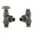 T-MAN-028-AG-PW - Arlington Traditional Manual Angled Light Pewter Radiator Valves With Sleeves T-MAN-028-AG-PW - Arlington Traditional Manual Angled Light Pewter Radiator Valves With Sleeves