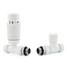 M-TRV-051-ST-W - Duran Modern TRV Straight White Thermostatic Radiator Valves with Sleeves M-TRV-051-ST-W - Duran Modern TRV Straight White Thermostatic Radiator Valves with Sleeves