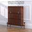 CI-GV4760-13-MET-COPPER-LS01 - Gasta Victorian 4 Column Cast Iron Radiator H760mm x W828mm CI-GV4760-13-MET-COPPER-LS01 - Gasta Victorian 4 Column Cast Iron Radiator H760mm x W828mm