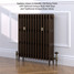 CI-GV4760-13-MET-OLD-PENNY-LS01 - Gasta Victorian 4 Column Cast Iron Radiator H760mm x W828mm CI-GV4760-13-MET-OLD-PENNY-LS01 - Gasta Victorian 4 Column Cast Iron Radiator H760mm x W828mm