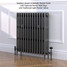 CI-GV4760-13-MET-PEWTER-LS01 - Gasta Victorian 4 Column Cast Iron Radiator H760mm x W828mm CI-GV4760-13-MET-PEWTER-LS01 - Gasta Victorian 4 Column Cast Iron Radiator H760mm x W828mm