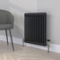 CT2-C-600-BLACK-GREY-LS00 - Classic Black 2 Column Radiator H600mm x W622mm CT2-C-600-BLACK-GREY-LS00 - Classic Black 2 Column Radiator H600mm x W622mm