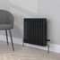 CT3-C-500-BLACK-GREY-LS00 - Classic Black 3 Column Radiator H500mm x W622mm CT3-C-500-BLACK-GREY-LS00 - Classic Black 3 Column Radiator H500mm x W622mm
