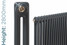 NF2-A-2800-TH - Infinity Anthracite 2 Column Radiator 8 Sections H2800mm X W392mm NF2-A-2800-TH - Infinity Anthracite 2 Column Radiator 8 Sections H2800mm X W392mm