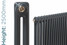 NF2-A-2500-TH - Infinity Anthracite 2 Column Radiator 5 Sections H2500mm X W254mm NF2-A-2500-TH - Infinity Anthracite 2 Column Radiator 5 Sections H2500mm X W254mm