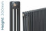 NF3-A-300-TH - Infinity Anthracite 3 Column Radiator 16 Sections H300mm X W760mm NF3-A-300-TH - Infinity Anthracite 3 Column Radiator 16 Sections H300mm X W760mm