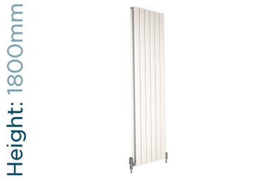 Apollo Magenta Curve Aluminium Designer White Double Vertical Radiator ...