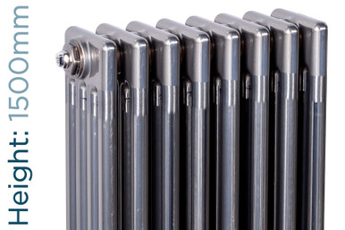 Infinity Raw 4 Column Radiator 14 Sections H1500mm X W668mm