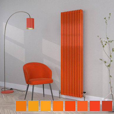 Classic Orange 3 Column Vertical Radiator H1800mm x W392mm