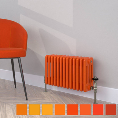Classic Orange 4 Column Radiator H300mm x W1404mm