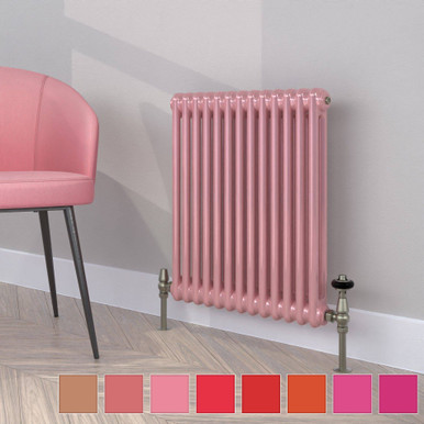 Classic Pink 2 Column Radiator H600mm x W990mm
