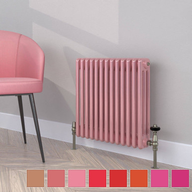 Rose Ter Radiator Classic Pink 3 Column Radiator H500mm x W622mm