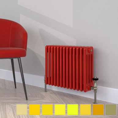 Flat Radiator Red Classic Red 4 Column Radiator H400mm x W1220mm