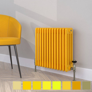 Yellow Car Radiator Classic Yellow 4 Column Radiator H500mm x W622mm