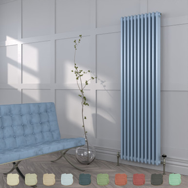 Overcast Colour Radiator Heritage Colour 2 Column Vertical Radiator H1800mm X W300mm