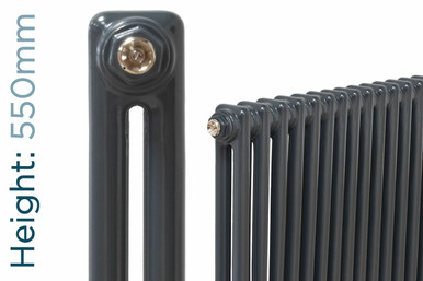Infinity Anthracite 2 Column Radiator 6 Sections H550mm X W300mm