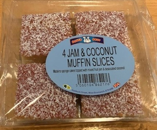 Baker Boys 4 Jam and Coconut Muffin Slices