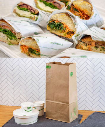 Compostable Paper Bags & Sandwich Wraps