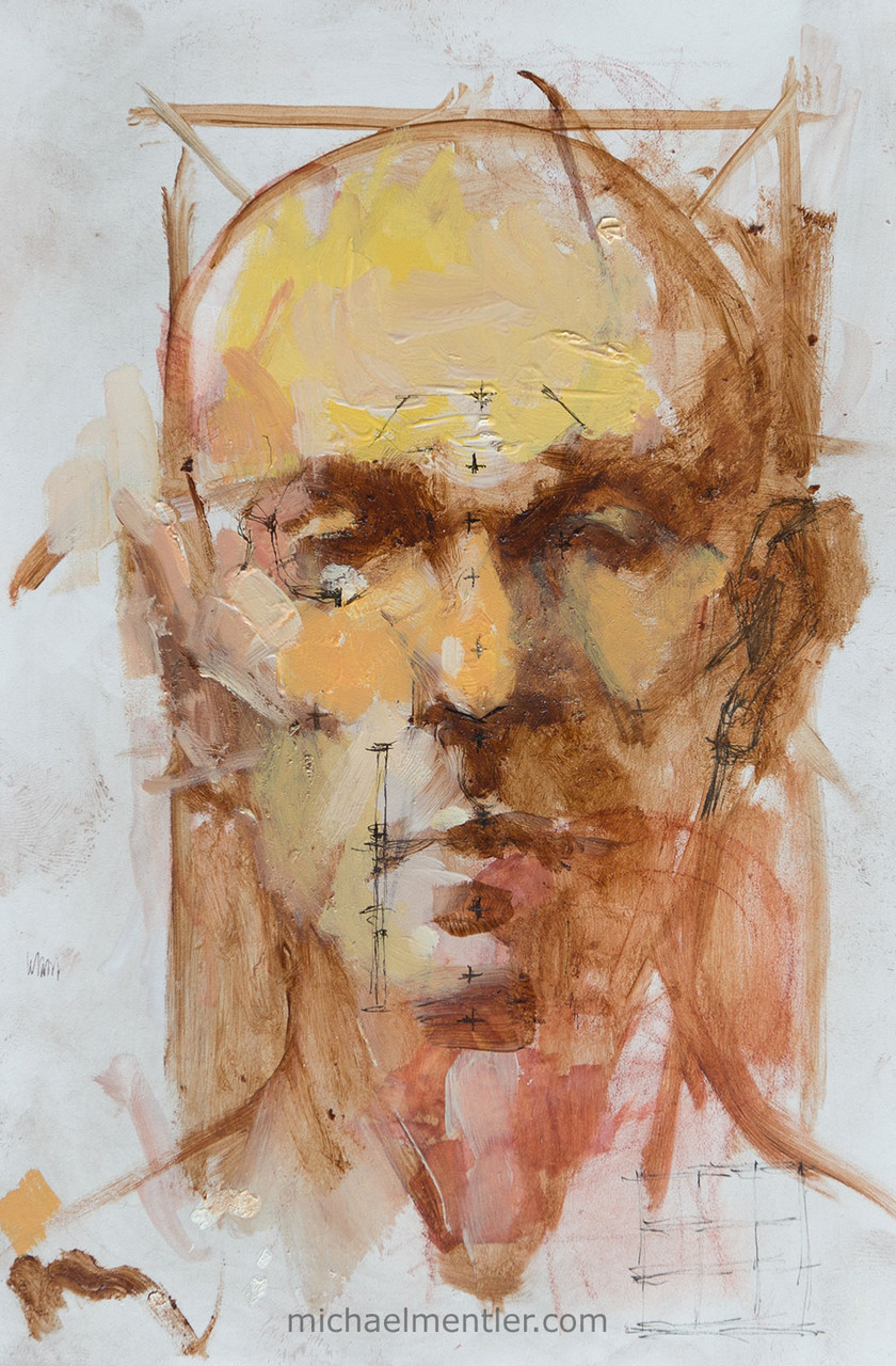 Male Portrait CCXXV, Oil on Linen Panel, 9 by 6 inch
