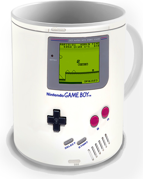 Taza homenaje a la consola Game Boy de Nintendo