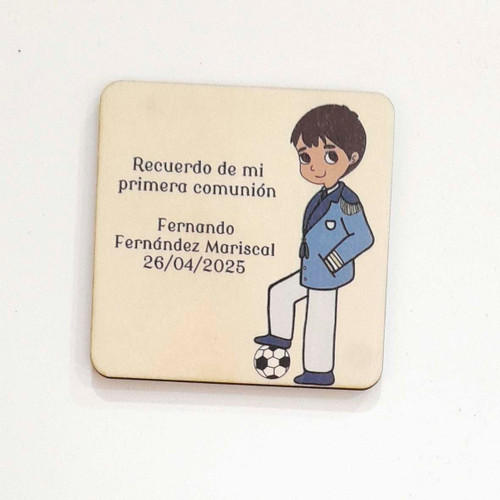 Recuerdo de madera con imán