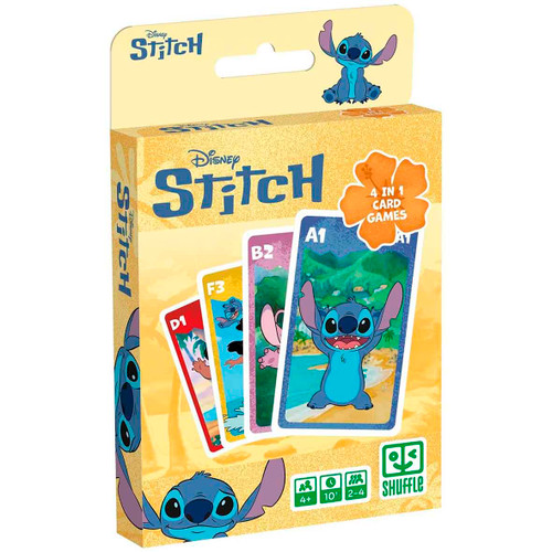 Stitch Juego de cartas 4 en 1