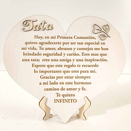 Corazón de madera para recuerdo