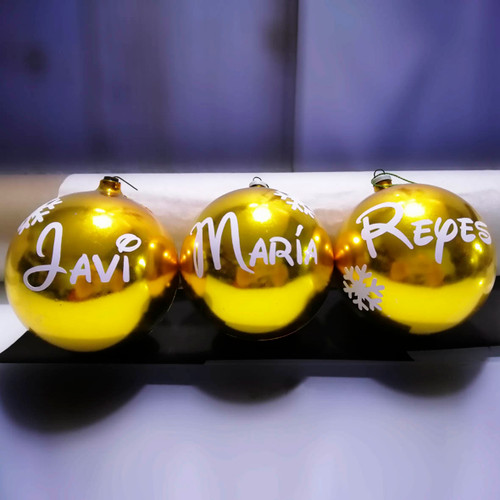 Bola de Navidad Roja con tu nombre