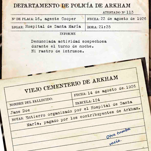 Arkham Horror RPG Archivos auxiliares