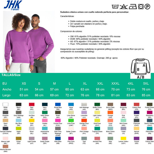 Sudadera unisex JHK personalizada