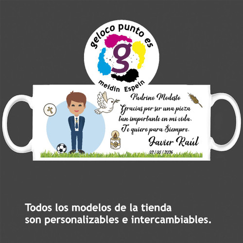 Taza Primera Comunión para Padrino/Madrina