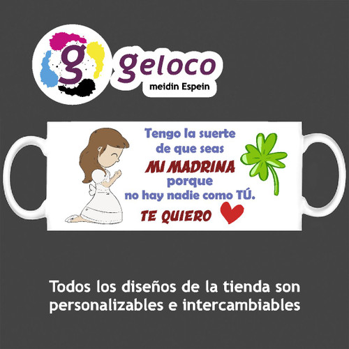 Taza Primera Comunión para Madrina/Padrino