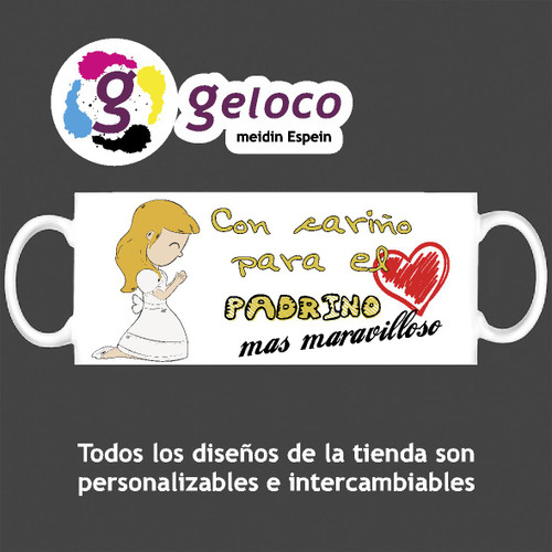 Taza Primera Comunión para Padrino/Madrina