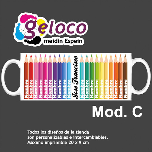 Taza 'Lápices de colores'