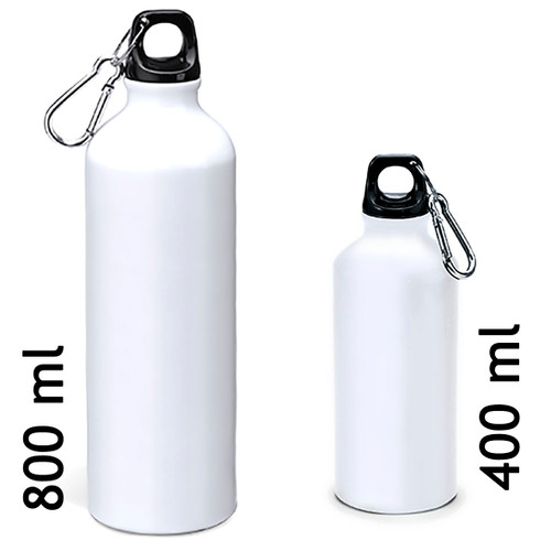 Botella de aluminio con mosquetón