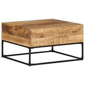 Coffee Table 26.8"x26.8"x16.1" Rough Mango Wood A949-320817