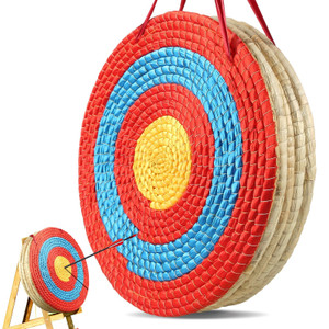 Archery Target, 5 Layers 20" Arrow Target, Traditional Solid Straw Round Archery Target Shooting Bo E415-SGFZK5C20X2094SW8V0
