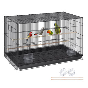 30 inch Bird Cage, Metal Large Parakeet Cages for Cockatiels Small Parrot Budgies Lovebirds Canarie E415-ZMSMNNL31191UJ93SV0