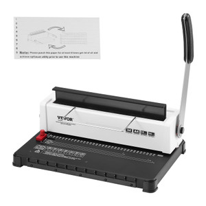 Coil Spiral Binding Machine, Manual Book Maker 34-Holes Binding 120 Sheets, Punch Binder Adjustable E415-ZDJ20TQSSD32IJ2STV0