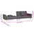 2-Seater Sofa Bed with Two Pillows Dark Gray Fabric A949-375900