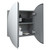  Bathroom Cabinet with Round Mirror&LED Gray 18.5"x18.5"x6.9 A949-345585