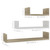 Wall Display Shelf 3 pcs White and Sonoma Oak Engineered Wood A949-800203