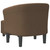 Tub Chair with Footstool Brown Fabric A949-356435